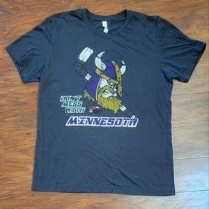 Vikings & Wild Don't Mess With Minnesota Unisex Bella Canvas Size Large T-Shirt